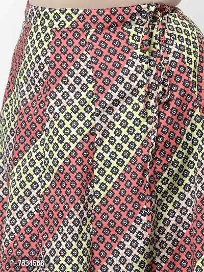 Stylish Multicoloured Crepe Printed Skirts For Women-thumb4