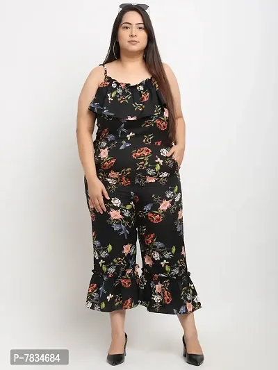 Reliable Multicoloured Crepe Printed Basic Jumpsuit For Women-thumb3
