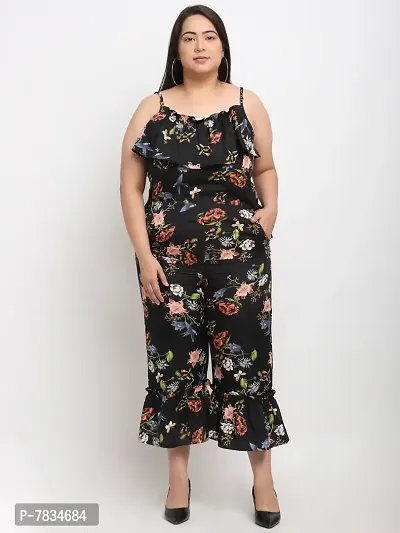 Reliable Multicoloured Crepe Printed Basic Jumpsuit For Women-thumb5