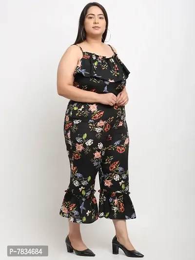 Reliable Multicoloured Crepe Printed Basic Jumpsuit For Women