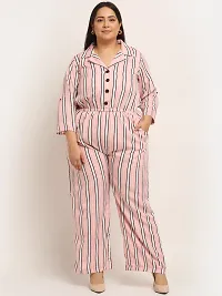 Reliable Pink Crepe Printed Basic Jumpsuit For Women-thumb4