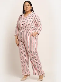 Reliable Pink Crepe Printed Basic Jumpsuit For Women-thumb1