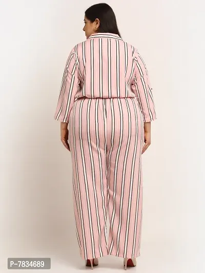 Reliable Pink Crepe Printed Basic Jumpsuit For Women-thumb4