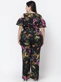 Reliable Black Crepe Printed Basic Jumpsuit For Women-thumb3