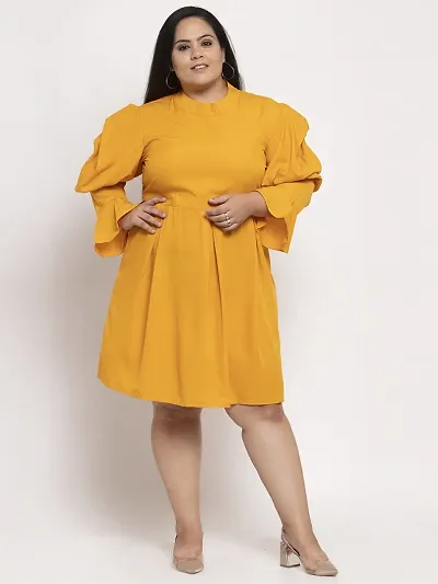 Women's Solid Turtle Neck Dresses