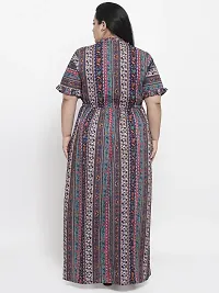Multicoloured Crepe Printed Dresses For Women-thumb1