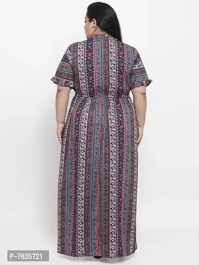 Multicoloured Crepe Printed Dresses For Women-thumb2