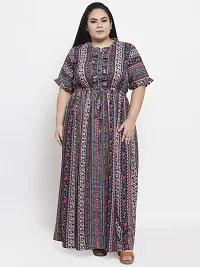 Multicoloured Crepe Printed Dresses For Women-thumb4