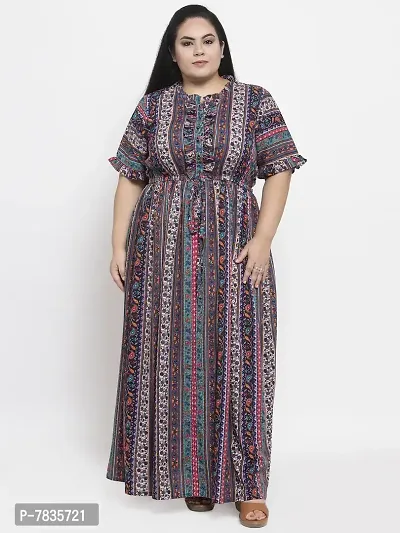 Multicoloured Crepe Printed Dresses For Women-thumb5