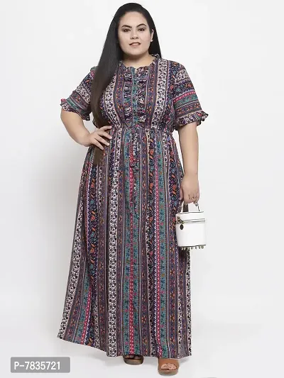 Multicoloured Crepe Printed Dresses For Women-thumb4