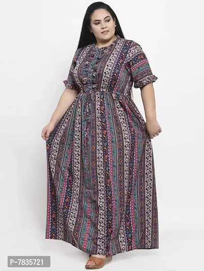 Multicoloured Crepe Printed Dresses For Women-thumb0