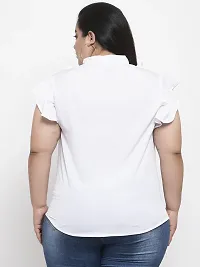 Contemporary White Crepe Solid Casual Tops For Women-thumb1