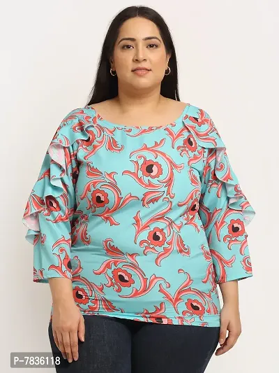 Contemporary Multicoloured Crepe Printed Casual Tops For Women