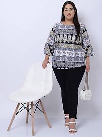 Contemporary Multicoloured Crepe Printed Casual Tops For Women-thumb2