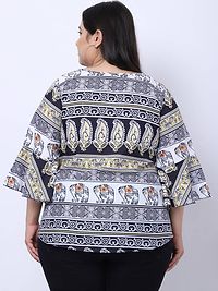 Contemporary Multicoloured Crepe Printed Casual Tops For Women-thumb4