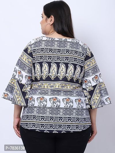 Contemporary Multicoloured Crepe Printed Casual Tops For Women-thumb5