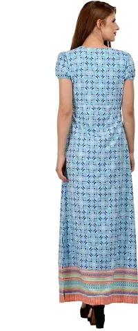 Women Crepe Printed Maxi Length Fit And Flare Dress-thumb3