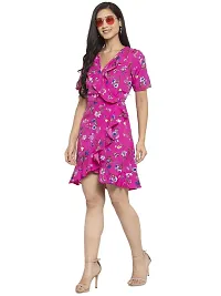 Women Crepe Printed Knee Length Fit And Flare Dress-thumb4