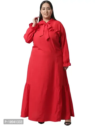 Trendy  Solid Aline Full Sleeve Women Maxi Dress-thumb0
