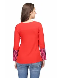 Karmic Vision Women's Regular Shirt (SKU000224_Red S)-thumb2