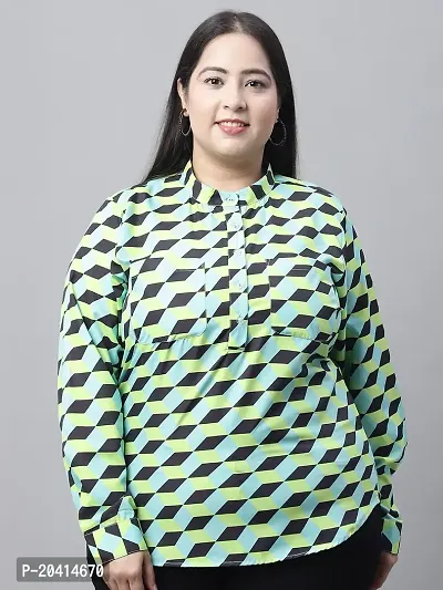 Flambeur Multicoloured Printed Women Regular Fit Shirt-thumb0