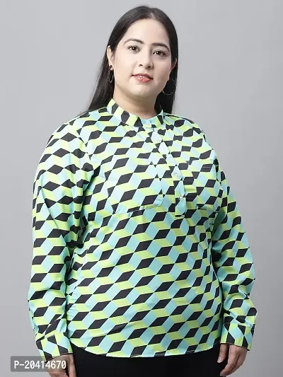 Flambeur Multicoloured Printed Women Regular Fit Shirt-thumb3