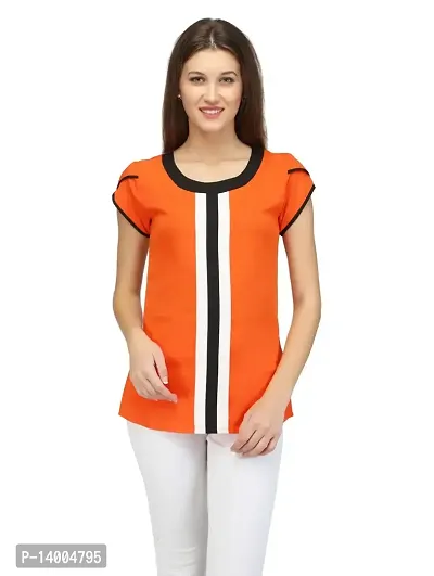 Karmic Vision Women's Regular Shirt (SKU000306_Orange L)-thumb0