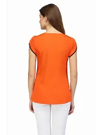 Karmic Vision Women's Regular Shirt (SKU000306_Orange L)-thumb2