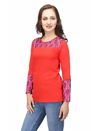 Karmic Vision Women's Regular Shirt (SKU000224_Red S)-thumb1