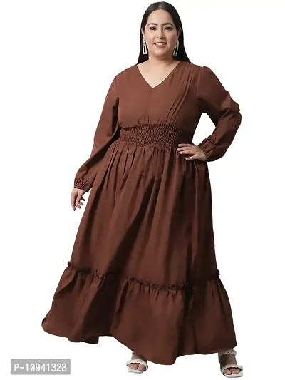 Trendy  Solid Fit and Flare Full Sleeve Women Maxi Dress