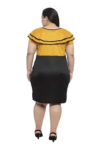 Flambeur Hosiery Yellow Bodycon Solid Dress for Women-thumb2