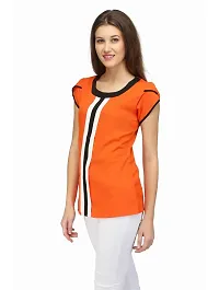 Karmic Vision Women's Regular Shirt (SKU000306_Orange L)-thumb1