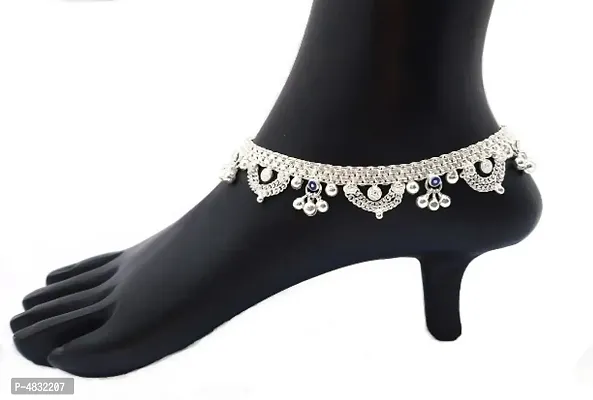 Traditional German Silver Anklet for Women - 1 Pair-thumb0