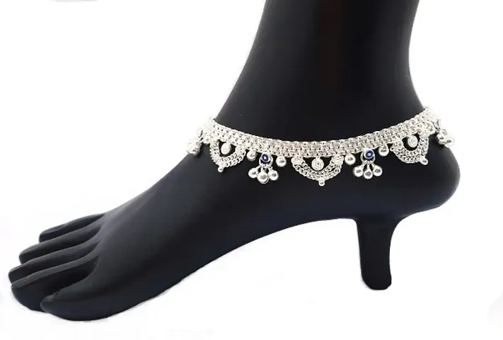 Trendy German Silver Anklets for Women