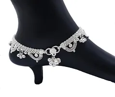 Traditional German Silver Anklet for Women - 1 Pair-thumb1