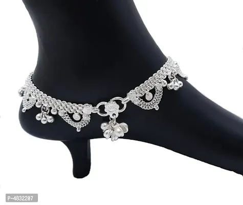 Traditional German Silver Anklet for Women - 1 Pair-thumb2