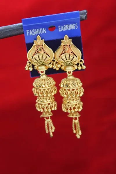 Plated Trandy beautiful plated jhumka Earring for women