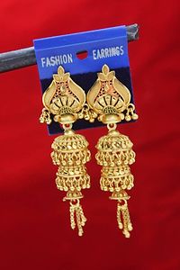 Gold Plated Trandy beautiful gold plated jhumka  Earring for women-thumb1