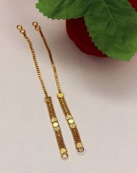 Gold Plated Fashion Accessories Ear Chain Gold Plated Handmade Kan Chain Jewelry for Women and Girls COMBO SET OF 2-thumb2