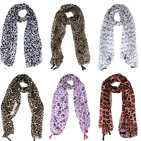 Duobrii Women's Printed Georgette Fancy Stylish Stoles/Scarf-Pack Of 6 (B_C_13202688_Multi19_Free Size)-thumb2