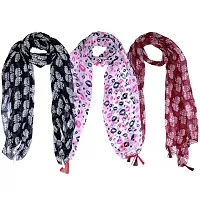 Duobrii Women's Printed Georgette Fancy Stylish Stoles/Scarf-Pack Of 3 (B_C_13202493_Multi84_Free Size)-thumb2