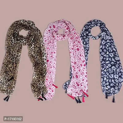 Duobrii Women's Printed Georgette Fancy Stylish Stoles/Scarf-Pack Of 3 (B_C_13202471_Multi62_Free Size)-thumb2