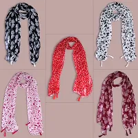 Duobrii Women's Printed Georgette Fancy Stylish Stoles/Scarf-Pack Of 5 (B_C_13202630_Multi71_Free Size)-thumb1