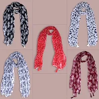 Duobrii Women's Printed Georgette Fancy Stylish Stoles/Scarf-Pack Of 5 (B_C_13202629_Multi70_Free Size)-thumb1