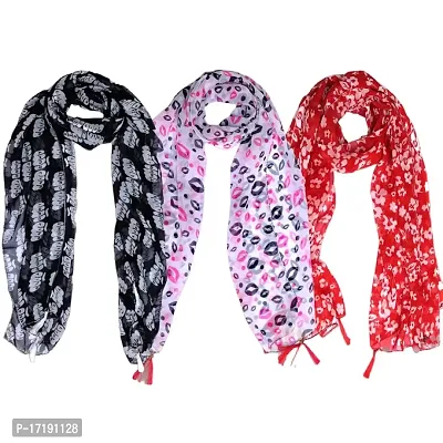 Duobrii Women's Printed Georgette Fancy Stylish Stoles/Scarf-Pack Of 3 (B_C_13202494_Multi85_Free Size)-thumb0