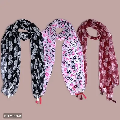 Duobrii Women's Printed Georgette Fancy Stylish Stoles/Scarf-Pack Of 3 (B_C_13202493_Multi84_Free Size)-thumb2