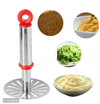 Stainless Steel And Wooden Vegetable Potato Masher-thumb0