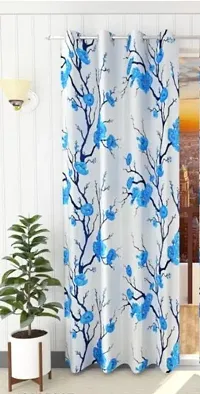 Fancy Polyester Printed Curtain, 7feet ( Pack of 2)-thumb1