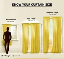 Beautiful Polyester Printed and Curtain for Door 7feet Pack of 1-thumb1