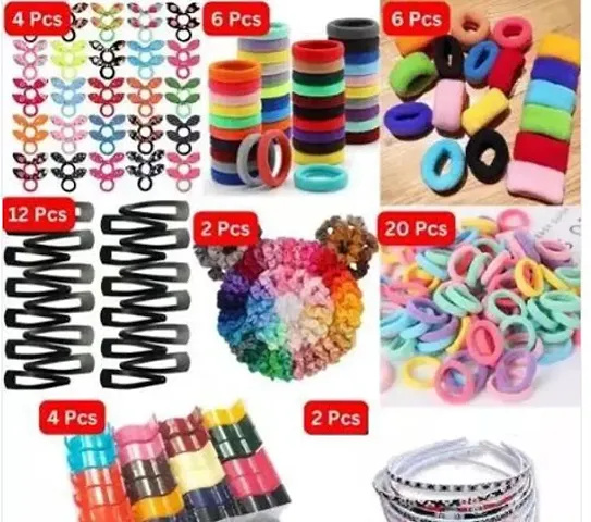 Pack Of 56 Pcs Hair Accessories Combo Set